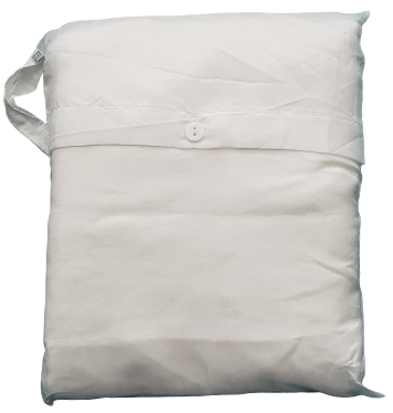 Seidenschlafsack mit Reissverschluss zum Reisen in ecru-weiss, 110x250 cm, 100 % Seide