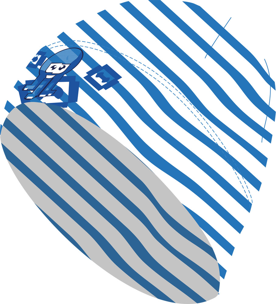 Mütze 'Beanie' striped cielo 42-44