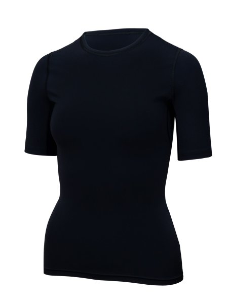 Frauen Kurzarm-UV Shirt ‘avaro black‘ mit UPF 80 von hyphen