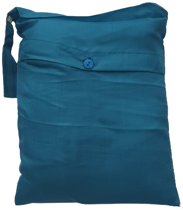 Seidenschlafsack zum Reisen in türkis, 176x250 cm, 100 % Seide