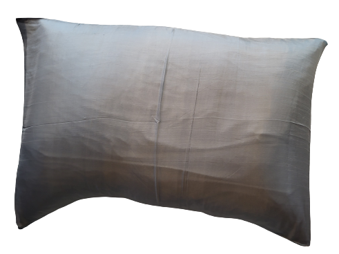 Seiden-Kissenbezug 50x70 silbergrau,100% Seide, passend zu den Seidenschlafsäcken