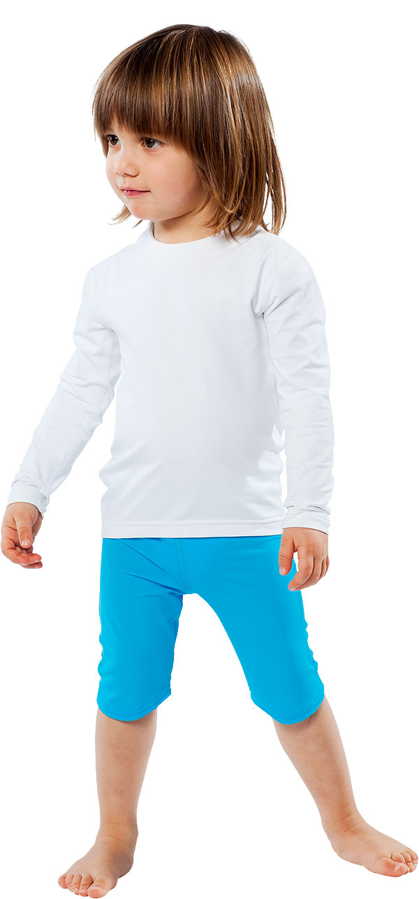 Kinder Langarmshirt 'Shellshirt white' mit UPF 80 von hyphen