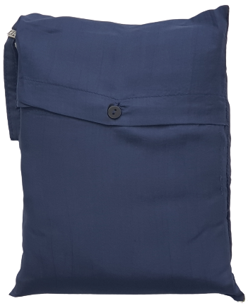 Seidenschlafsack mit Reissverschluss zum Reisen in dunkelblau, 110x250 cm, 100 % Seide