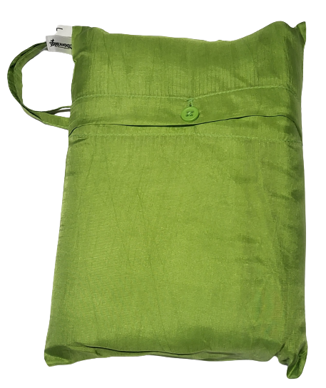 Seidenschlafsack zum Reisen in Hellgrün, 85x250 cm, 100 % Seide