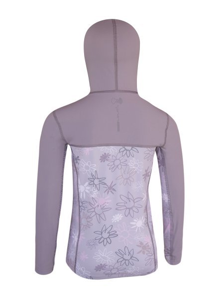 UV Sonnenschutz Kapuzenjacke mit RV ‘wild flowers‘‘ für Kinder. UPF 80, UV Standard 801, Marke hyphen,